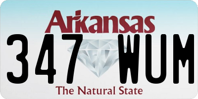 AR license plate 347WUM