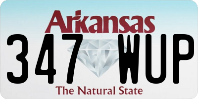 AR license plate 347WUP