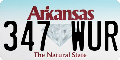 AR license plate 347WUR