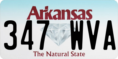 AR license plate 347WVA