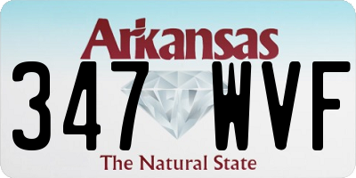 AR license plate 347WVF