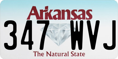 AR license plate 347WVJ