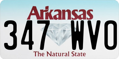AR license plate 347WVO