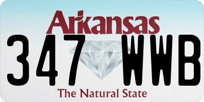 AR license plate 347WWB