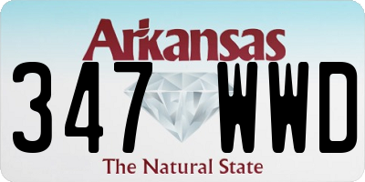 AR license plate 347WWD