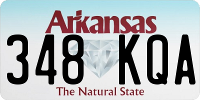 AR license plate 348KQA