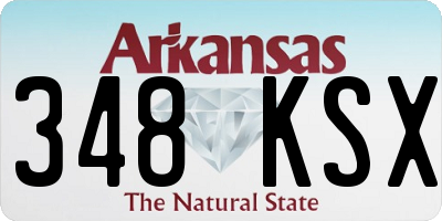 AR license plate 348KSX