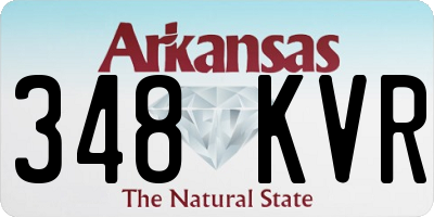 AR license plate 348KVR