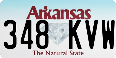 AR license plate 348KVW