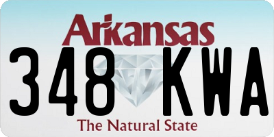 AR license plate 348KWA
