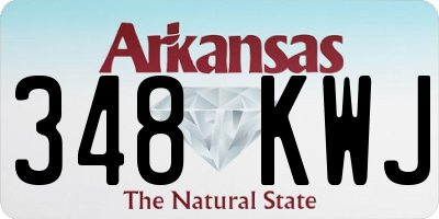 AR license plate 348KWJ