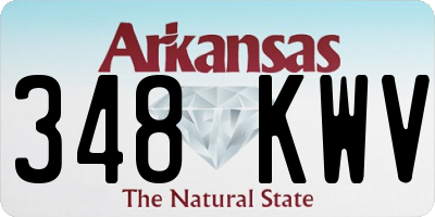 AR license plate 348KWV