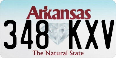 AR license plate 348KXV