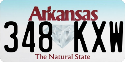 AR license plate 348KXW