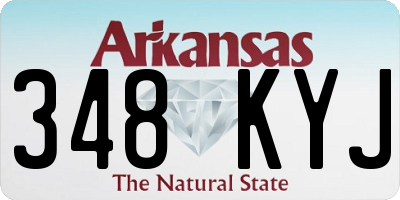 AR license plate 348KYJ