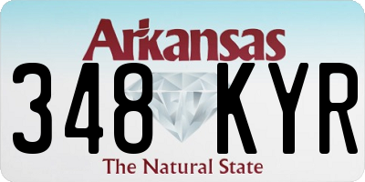 AR license plate 348KYR
