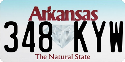 AR license plate 348KYW