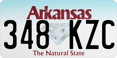 AR license plate 348KZC