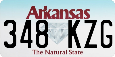 AR license plate 348KZG