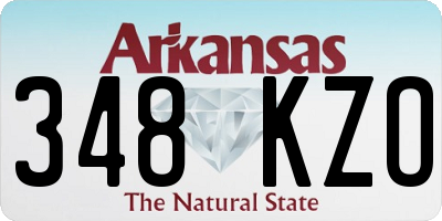 AR license plate 348KZO
