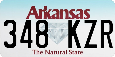 AR license plate 348KZR