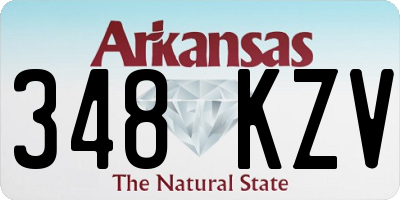 AR license plate 348KZV