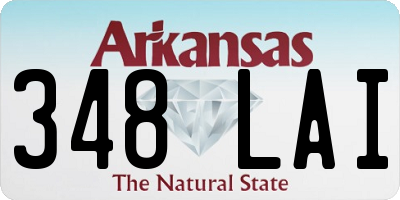 AR license plate 348LAI