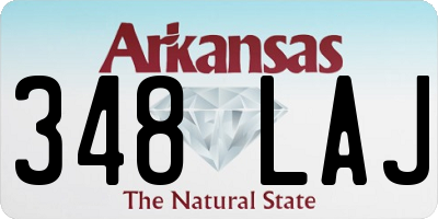 AR license plate 348LAJ