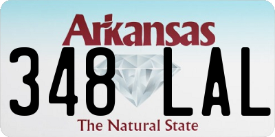 AR license plate 348LAL