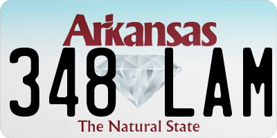 AR license plate 348LAM