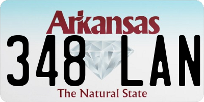 AR license plate 348LAN