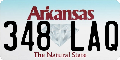 AR license plate 348LAQ