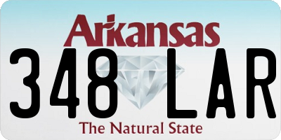 AR license plate 348LAR