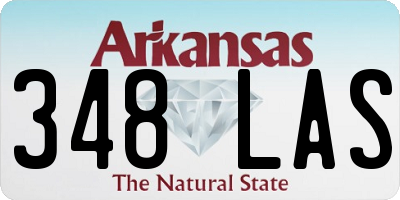 AR license plate 348LAS