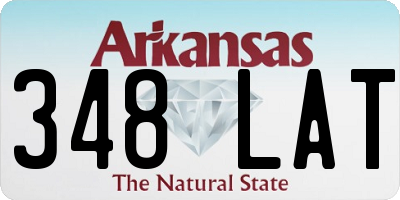 AR license plate 348LAT