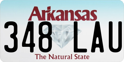 AR license plate 348LAU