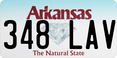 AR license plate 348LAV