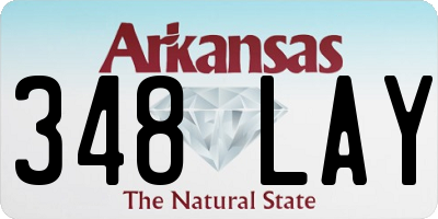 AR license plate 348LAY