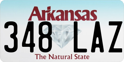 AR license plate 348LAZ