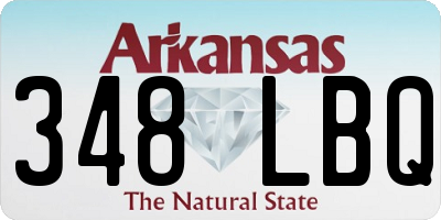 AR license plate 348LBQ