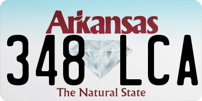 AR license plate 348LCA