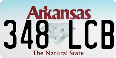 AR license plate 348LCB