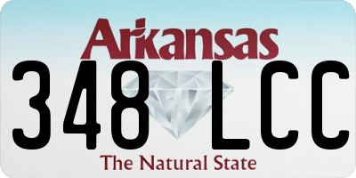 AR license plate 348LCC