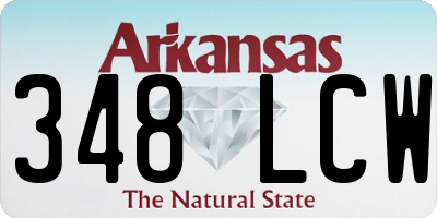 AR license plate 348LCW