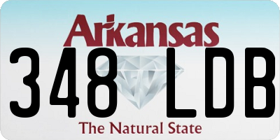 AR license plate 348LDB