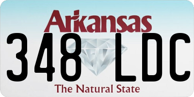 AR license plate 348LDC
