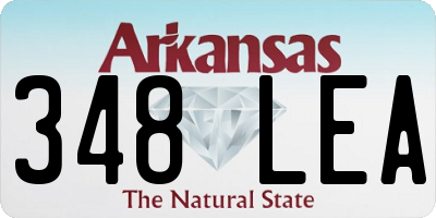 AR license plate 348LEA