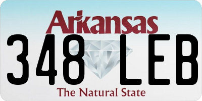 AR license plate 348LEB