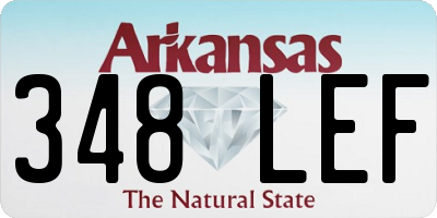 AR license plate 348LEF