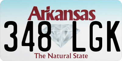 AR license plate 348LGK